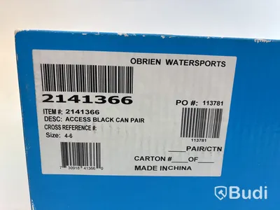 Wakeboardbindning Obrien watersports, Access Black can pair, stl. 4-6