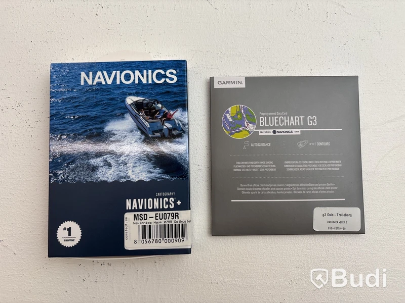 2 st. Elektroniska Sjökort, Navionics+ MSD-EU079R Ostkusten och Garmin Bluechart G3 Oslo-Trellborg