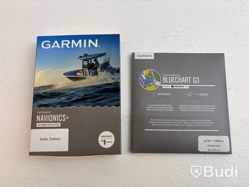 2 st. Elektroniska Sjökort, Garmin Navionics+ NSEU079R Sweden Southeast och Garmin Bluechart G3 HXEU042R Oslo-Trellborg