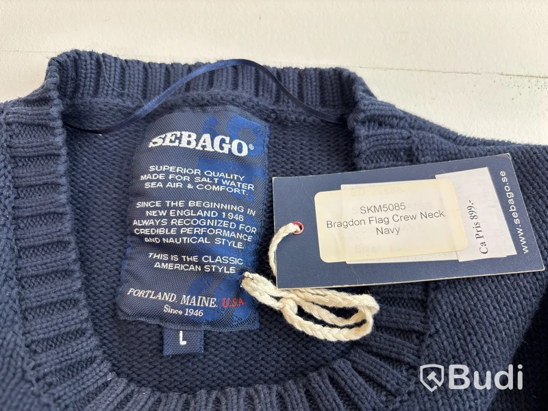 (Ny) Tröja Sebago, Bragdon flag crew neck, stl. L