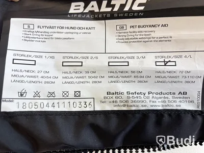 4 st. Flytvästar Baltic, för hund, olika modeller och storlekar
