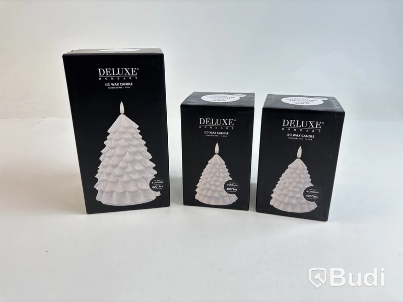 Paket med LED-ljusgranar Deluxe Homeart, olika storlekar