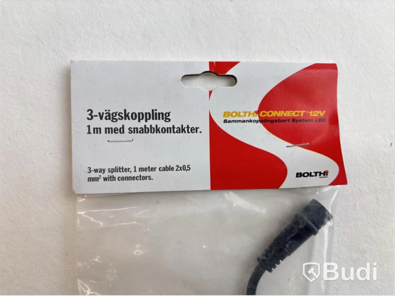 4 st. 3-vägskoppling Bolthi Connect 12V Svart
