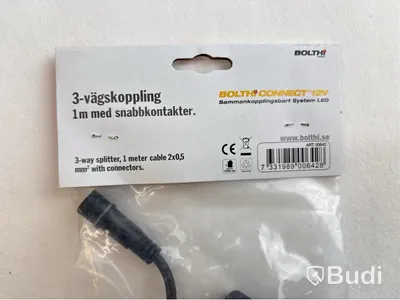 4 st. 3-vägskoppling Bolthi Connect 12V Svart