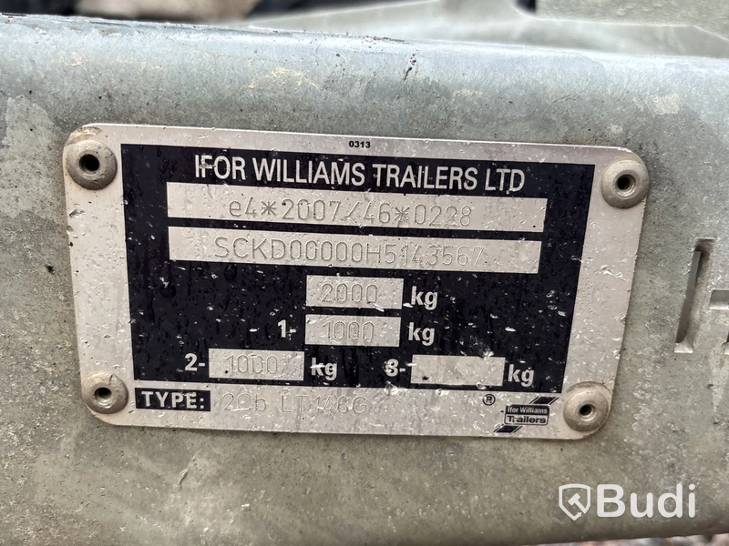 Boggiesläp Ifor Williams LT20 | 2000 kg | 2017