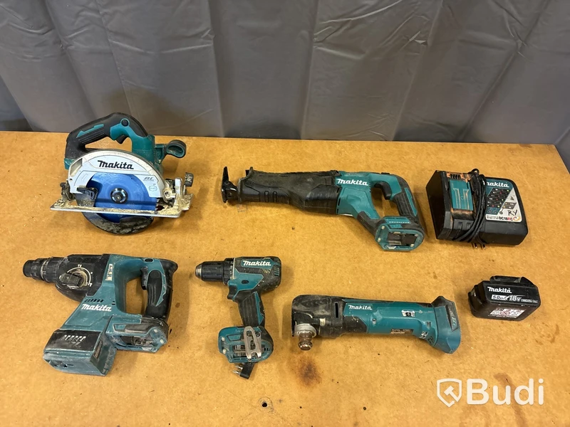 5 st batterimaskiner Makita