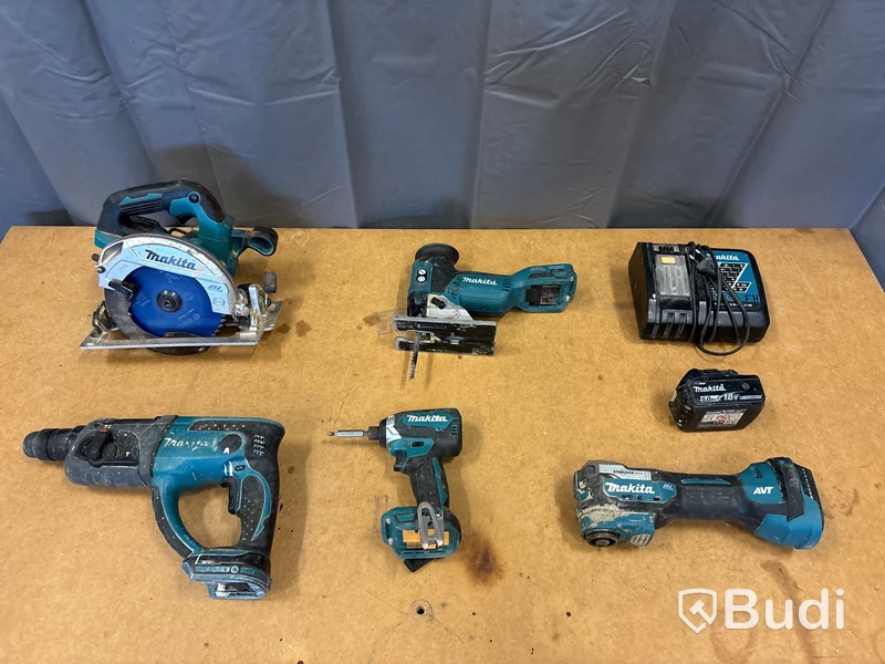 5 st batterimaskiner Makita