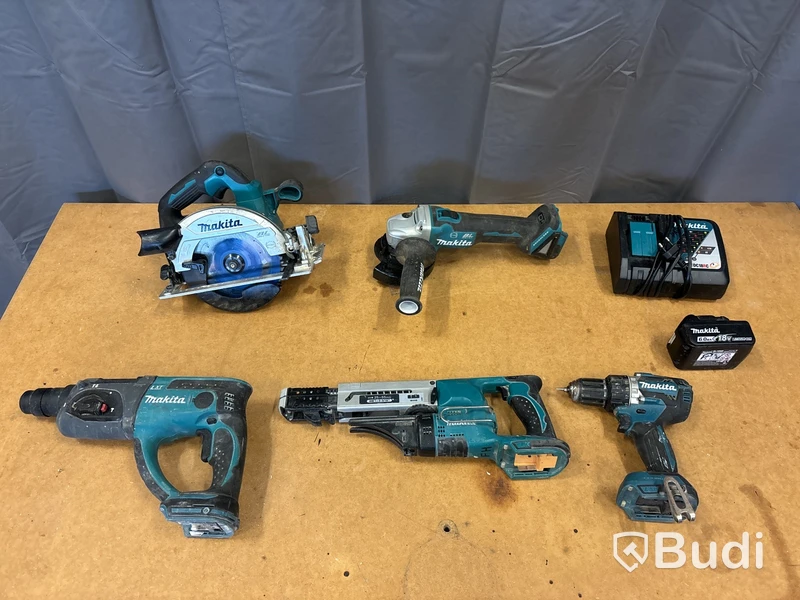 5 st batterimaskiner Makita