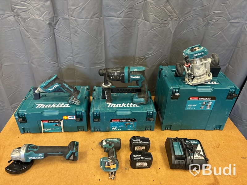 5 st batterimaskiner Makita