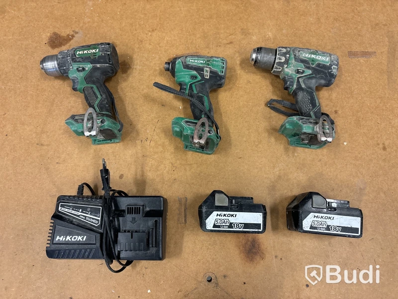 3 st batterimaskiner Hikoki