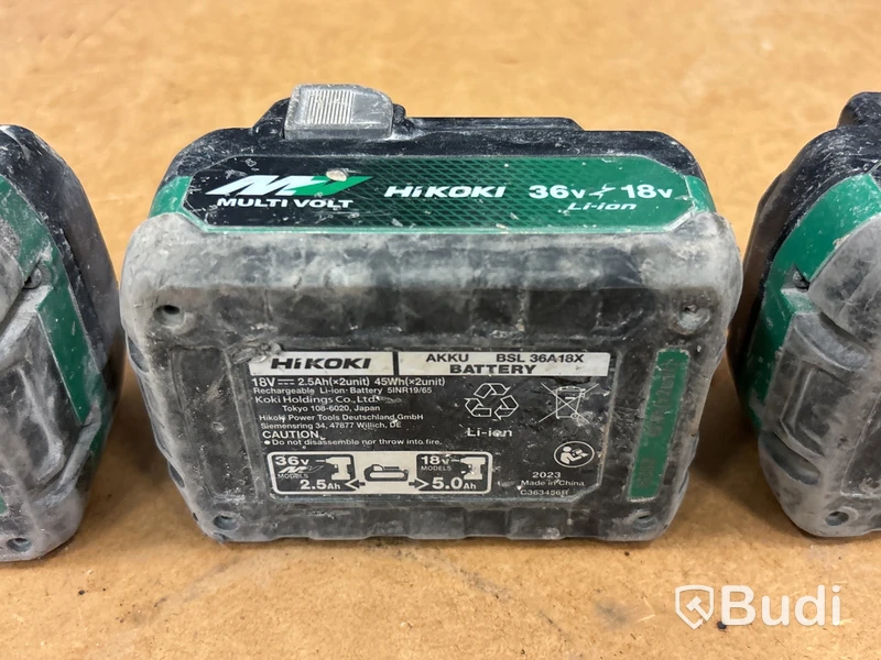 5 st batterimaskiner Hikoki