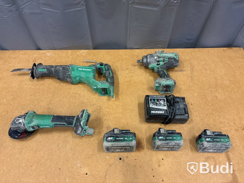 3 st batterimaskiner Hikoki