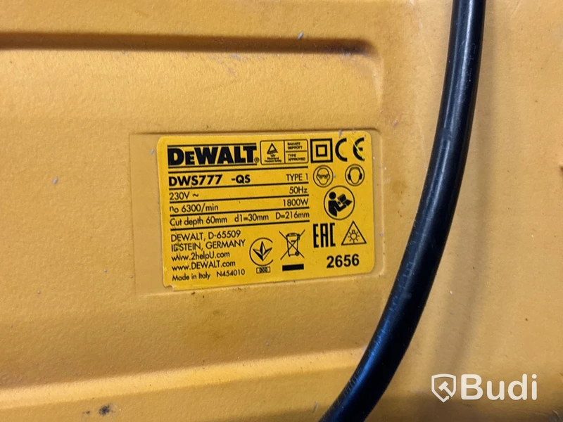 Kap- & gersåg Dewalt DWS777 med sågbänk