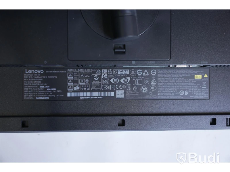 2 ST Datorskärmar LENOVO ThinkVision C18238FTO