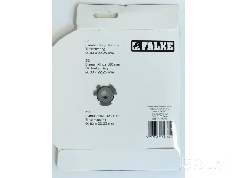 Diamantklinga 2st - Falke Diamantklinga 180mm. Ny, Obruten förpackning.