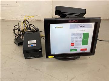 Kassasystem EasiPos med touchskärm, kunddisplay och Citizen kvittoskrivare