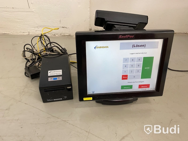 Kassasystem EasiPos med touchskärm, kunddisplay och Citizen kvittoskrivare