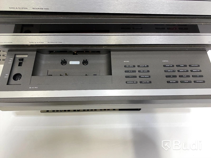 Bang Olufsen stereo, 6 delar, Master Control Panel 550, Beoprogram 5500, Beomaster 5500, Beocord 5500, Beogram CS 50