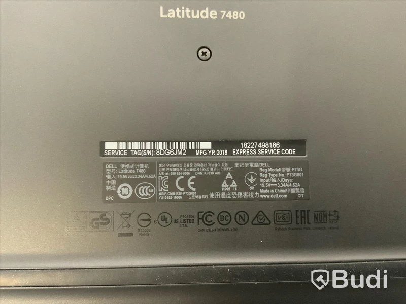Dell bärbar dator Latitude 7480 16 GB DDR4, Core I7, 512 GB SSD ink laddare