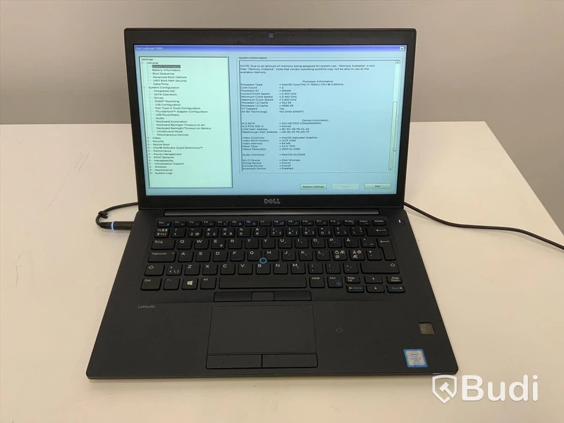 Dell bärbar dator Latitude 7480 16 GB DDR4, Core I7, 512 GB SSD ink laddare
