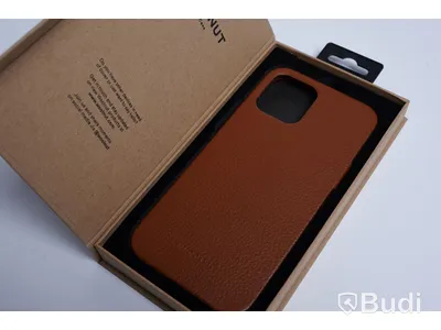 Mobilskal - 2 st. Woolnut, Leather case, iPhone 12 Pro Max, Cognac och Green. Ny, Obruten förpackning.