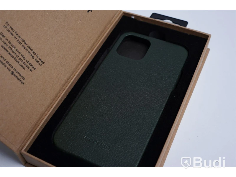 Mobilskal - 2 st. Woolnut, Leather case, iPhone 12/12 Pro, Green. Ny, Obruten förpackning.