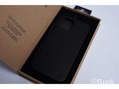 Mobilskal - 2 st. Woolnut, Leather case, iPhone 12/12 Pro, Black. Ny, Obruten förpackning.