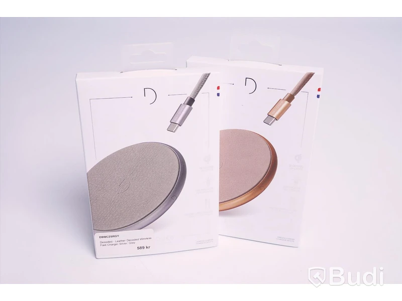 Mobilladdare trådlös - 2 st. Decoded, Gold - rose och Silver -Grey. Ny, Obruten förpackning.