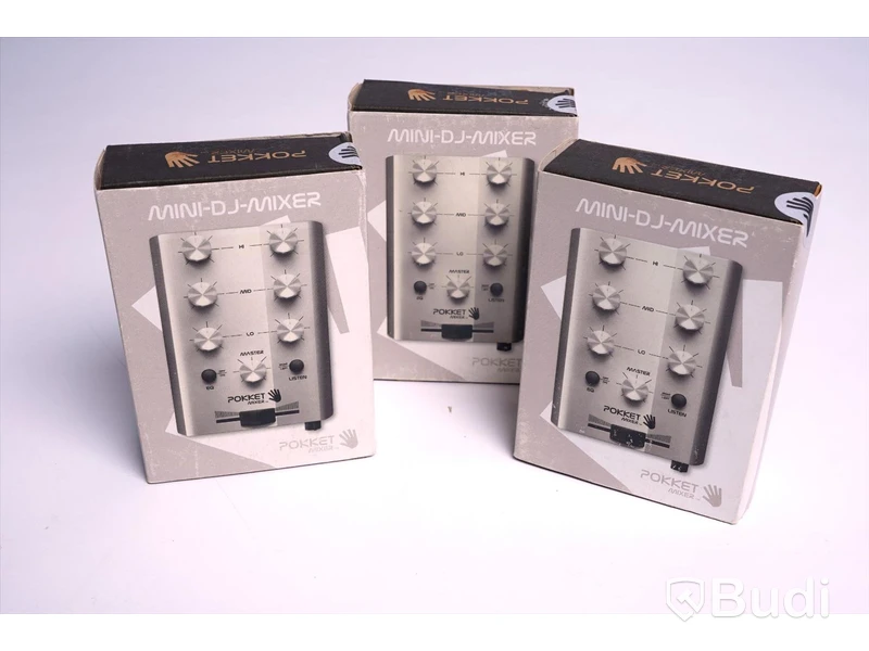 Mini-DJ-mixer - 3 st. Pokket mixer. Ny, Obruten förpackning.