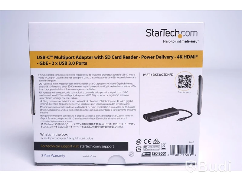 USB-C multiport adapter - StarTech. Ny, Obruten förpackning.