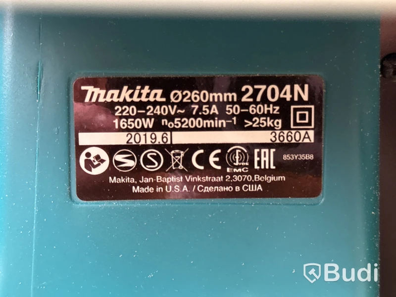 Klyvsåg Makita 2704N