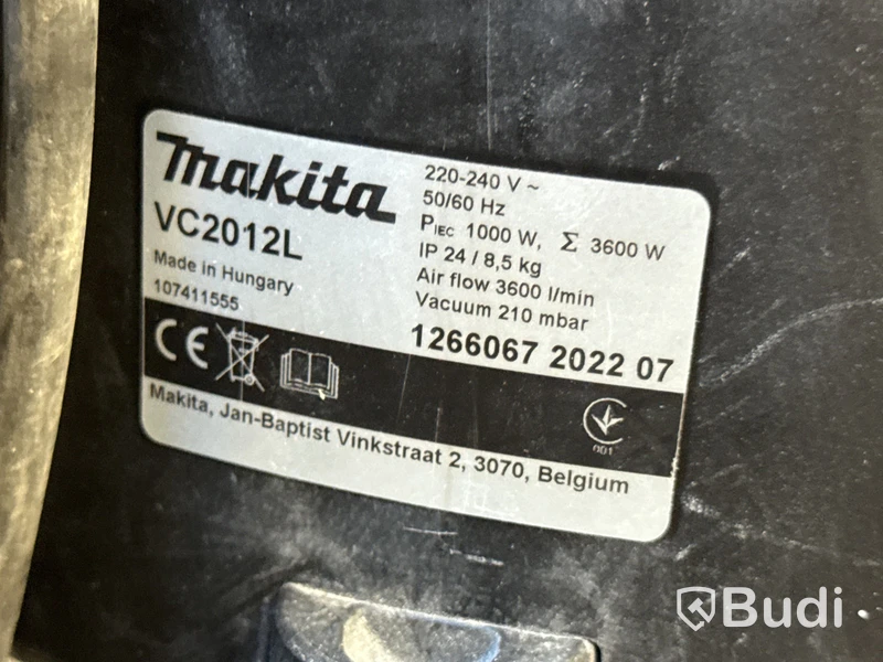 Dammsugare Makita VC2912L med blåtandsenhet WUT02, arbetsbockar & kamerastativ