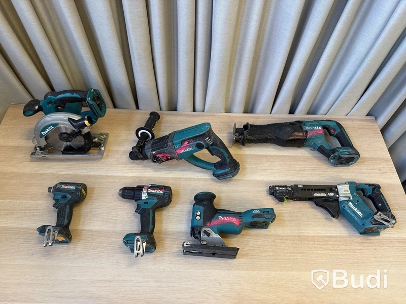 7 st batterimaskiner Makita