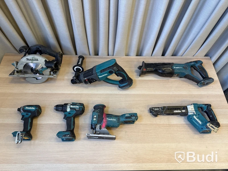 7 st batterimaskiner Makita