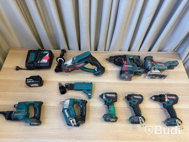 8 st batterimaskiner Makita