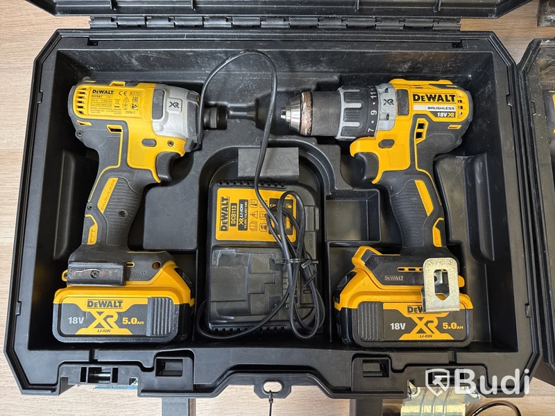 5 st batterimaskiner Dewalt