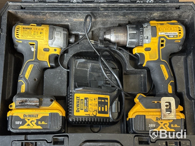 5 st batterimaskiner Dewalt