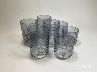 4st större & 3 st mindre glasvasar