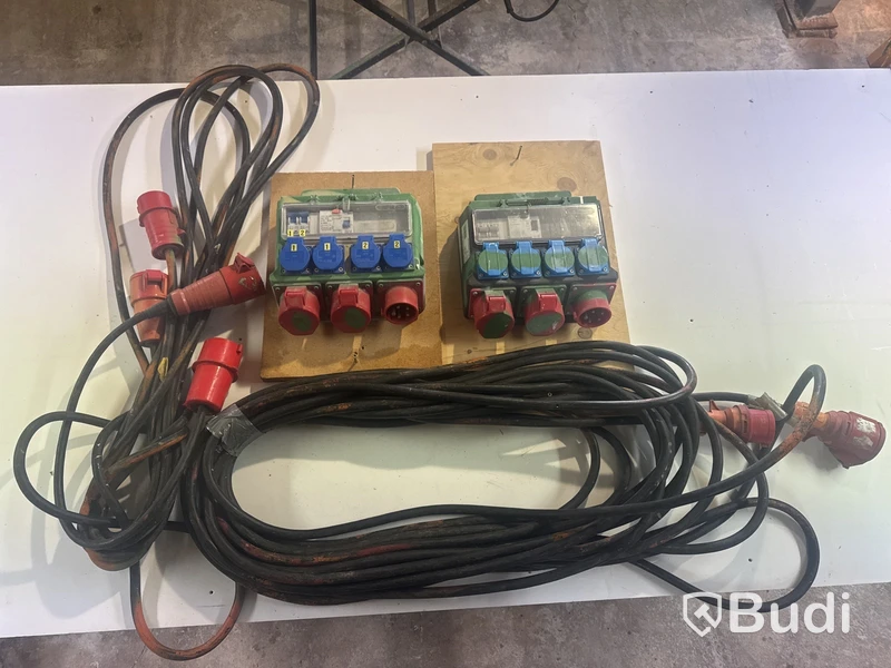 2 st undercentraler, 3 st  16 A kabel
