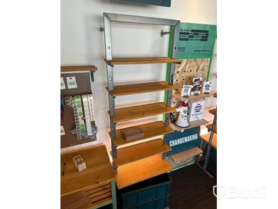 Väggfäst butikshylla