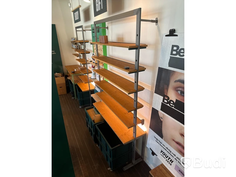 Väggfäst butikshylla