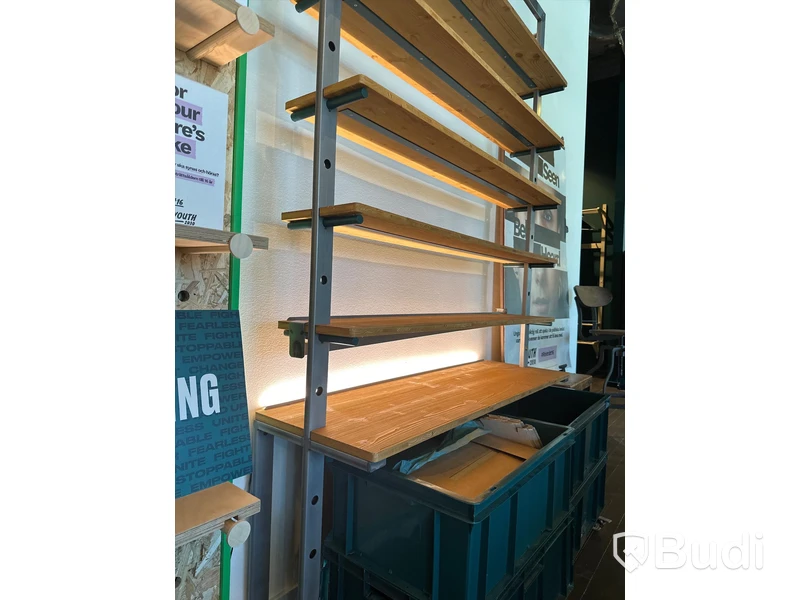 Väggfäst butikshylla