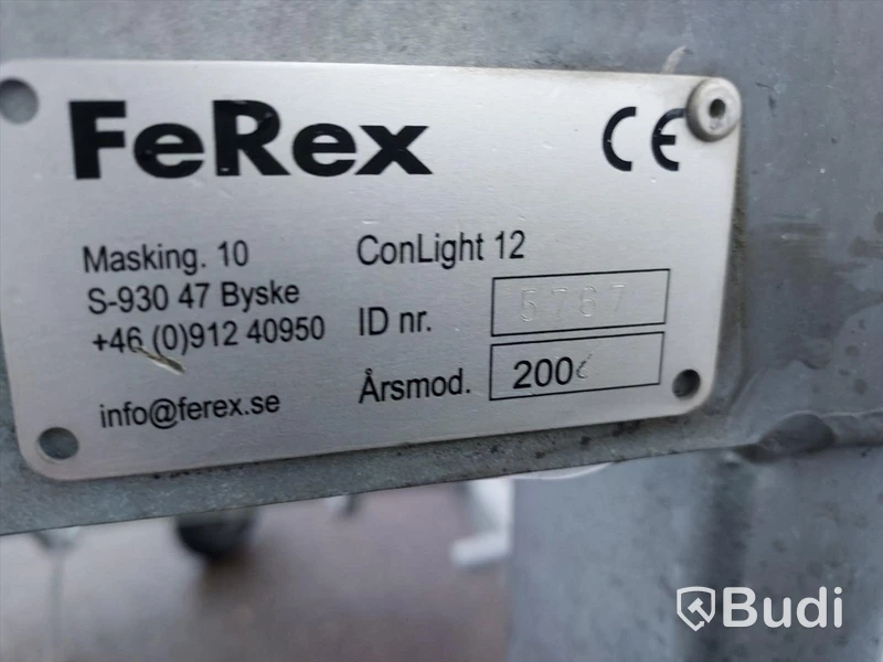 Belysningsmast FeRex Conlight 12m med ledbelysning