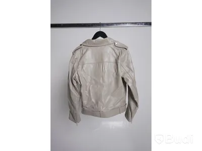 Skinnjacka - Stand Studio Nina Biker, Sandstone beige, Strl. 40, Unisex, lammskinn nappa. Ny.