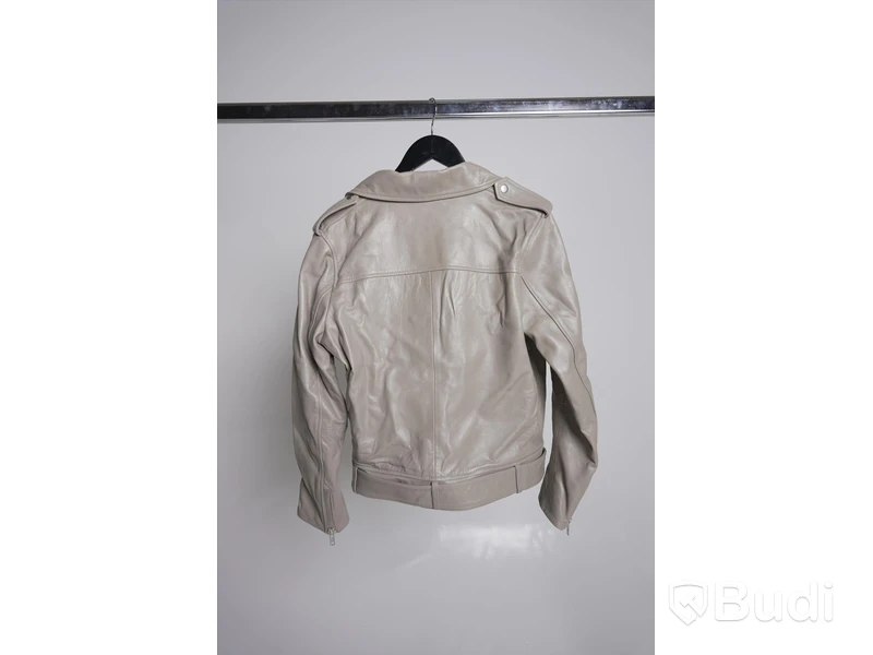 Skinnjacka - Stand Studio Nina Biker, Sandstone beige, Strl. 40, Unisex, lammskinn nappa. Ny.