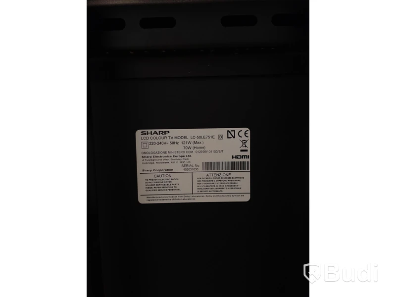TV SHARP LC-50LE751E inkl stativ på hjul