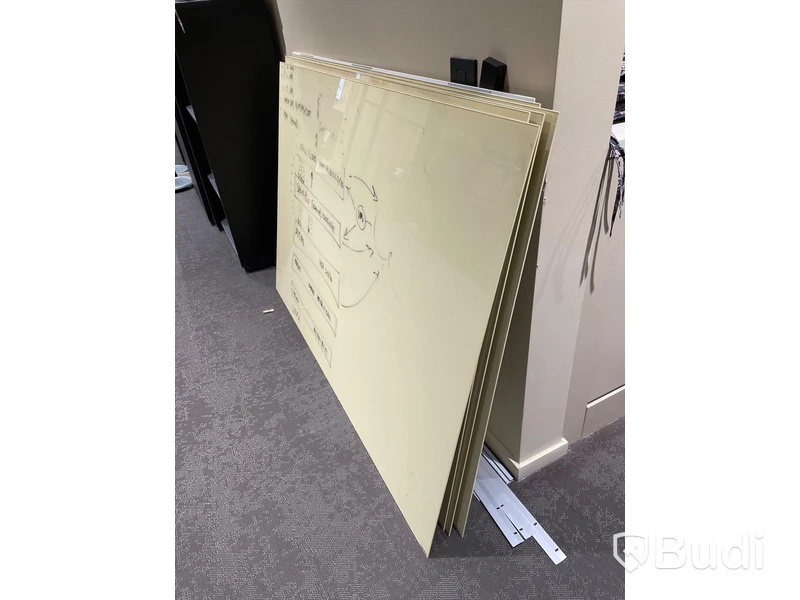 6st Whiteboard tavlor, ljusgula (mått: 150x100cm)