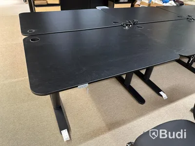 Elektriskt höj och sänkbart skrivbord svart, 120x80