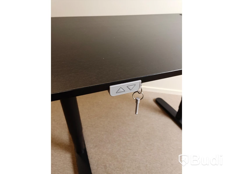 Elektriskt höj och sänkbart skrivbord svart. 120x80cm
