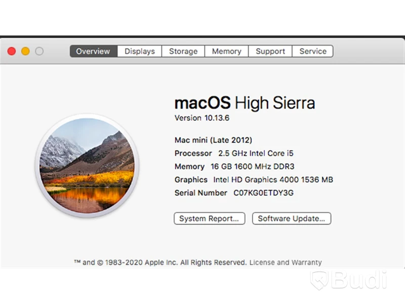 Mac mini - Late 2012, 16 GB RAM, 120 GB SSD SATA.